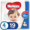 Huggies Diapers Size 4, Large 7-18kg 19pcs