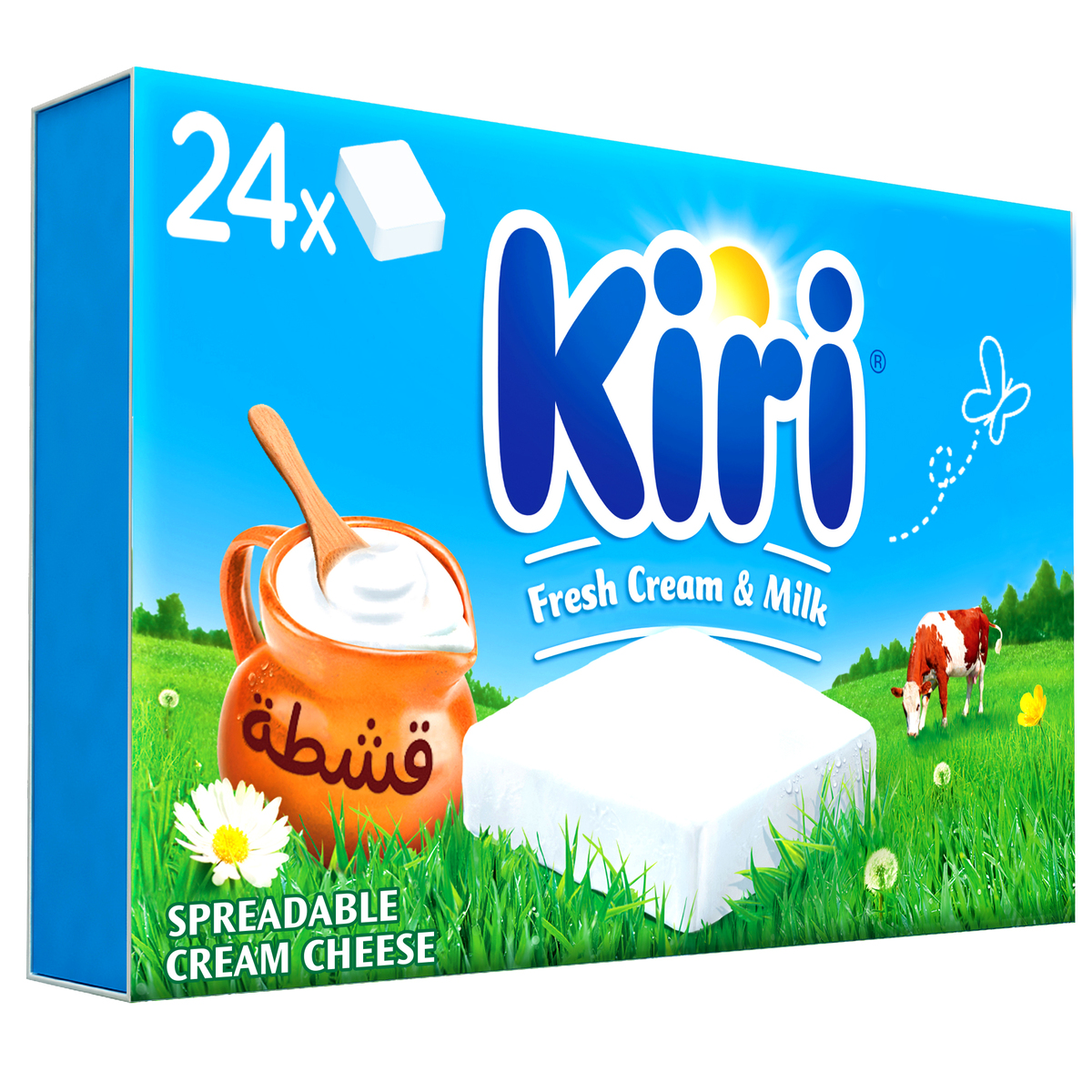 Kiri Spreadable Cream Cheese Squares 24 Portions 432 g