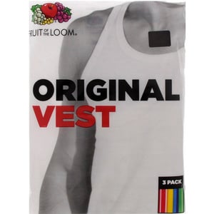 Fruit Of The Loom Mens Vest 3 Piece Extra Large