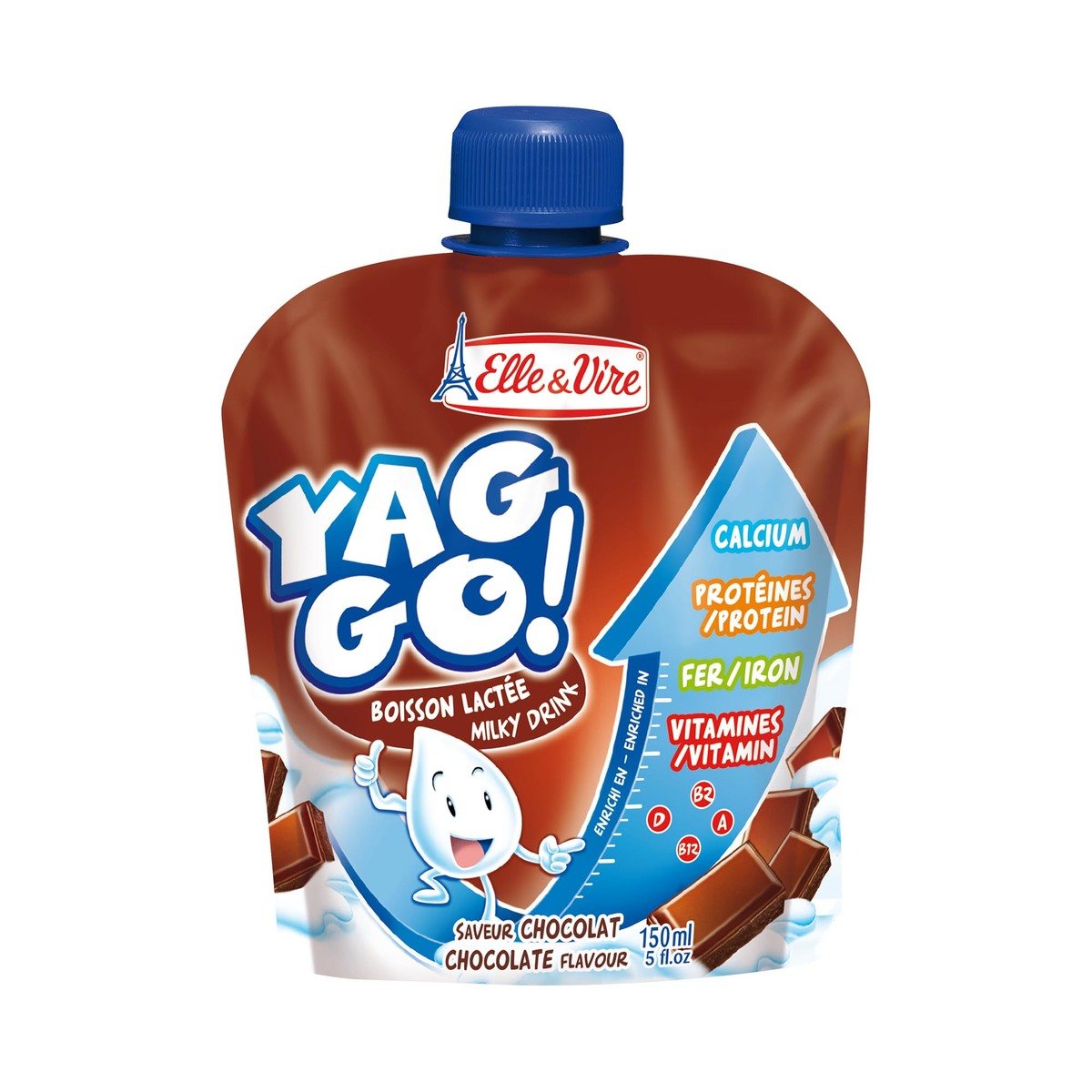 Elle & Vire Yaggo Milk Drink Chocolate 150 ml