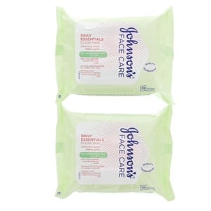 Johnson's Daily Essentials Clear Skin Cleansing Wipes 2 x 25 pcs