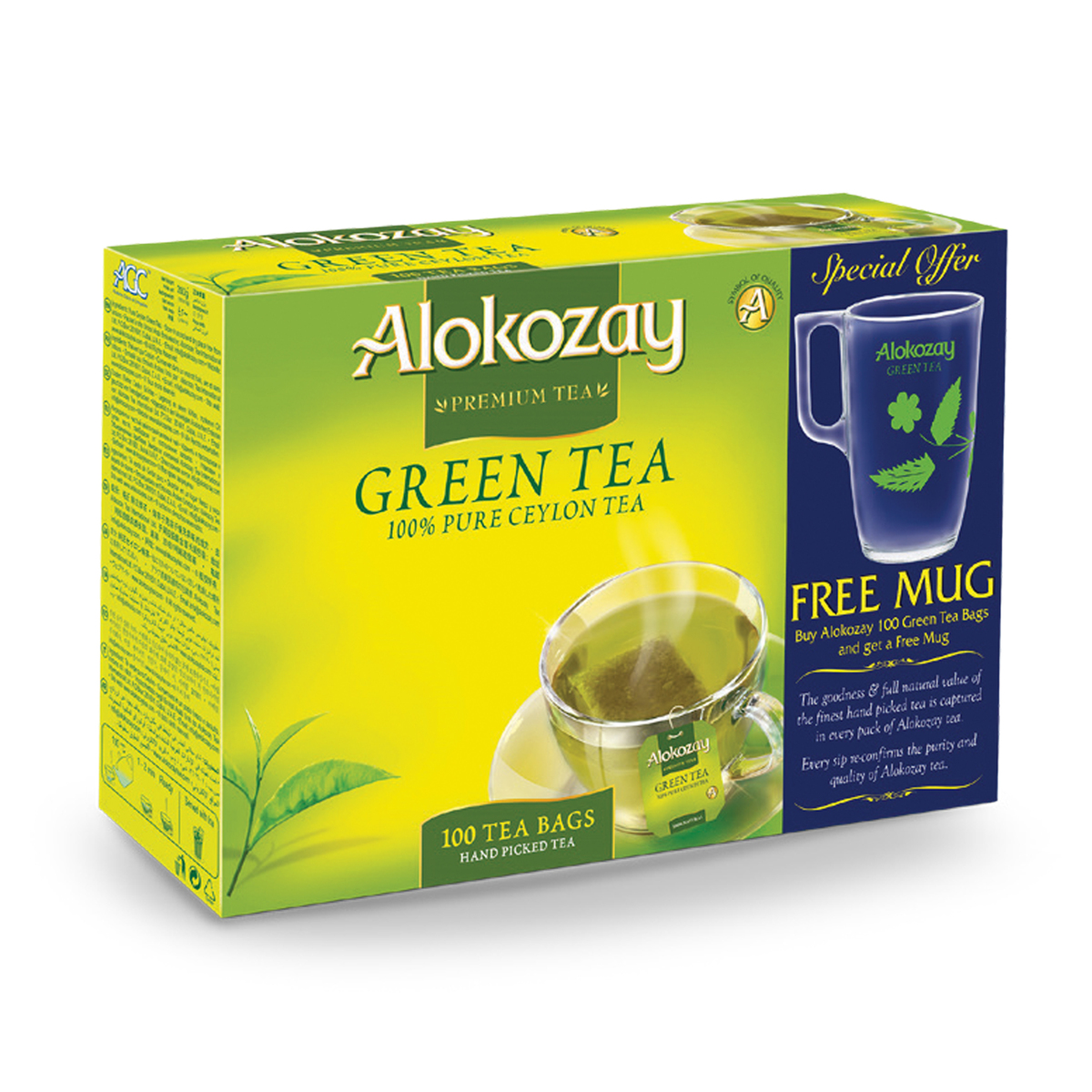 Alokozay Green Tea 100 Teabags + Offers