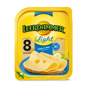 Leerdammer Light Cheese Slices 8 Slices 160 g