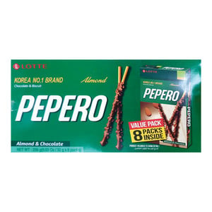 Lotte Pepero Biscuit Stick Almond & Chocolate 256 g