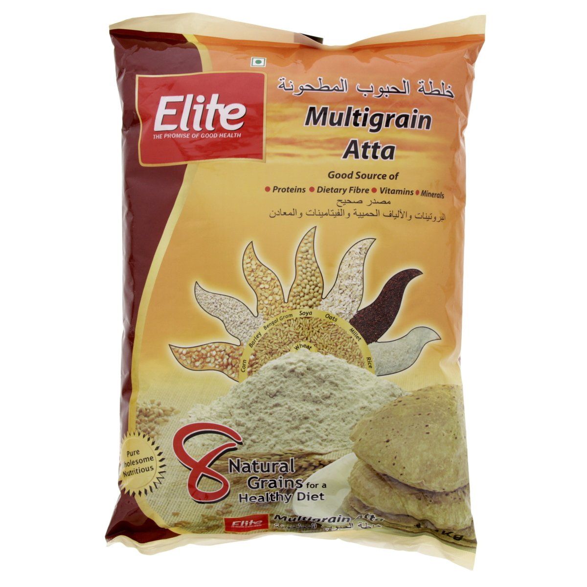 Buy Elite Multigrain Atta 1 kg Online at Best Price | Flour | Lulu Kuwait in UAE