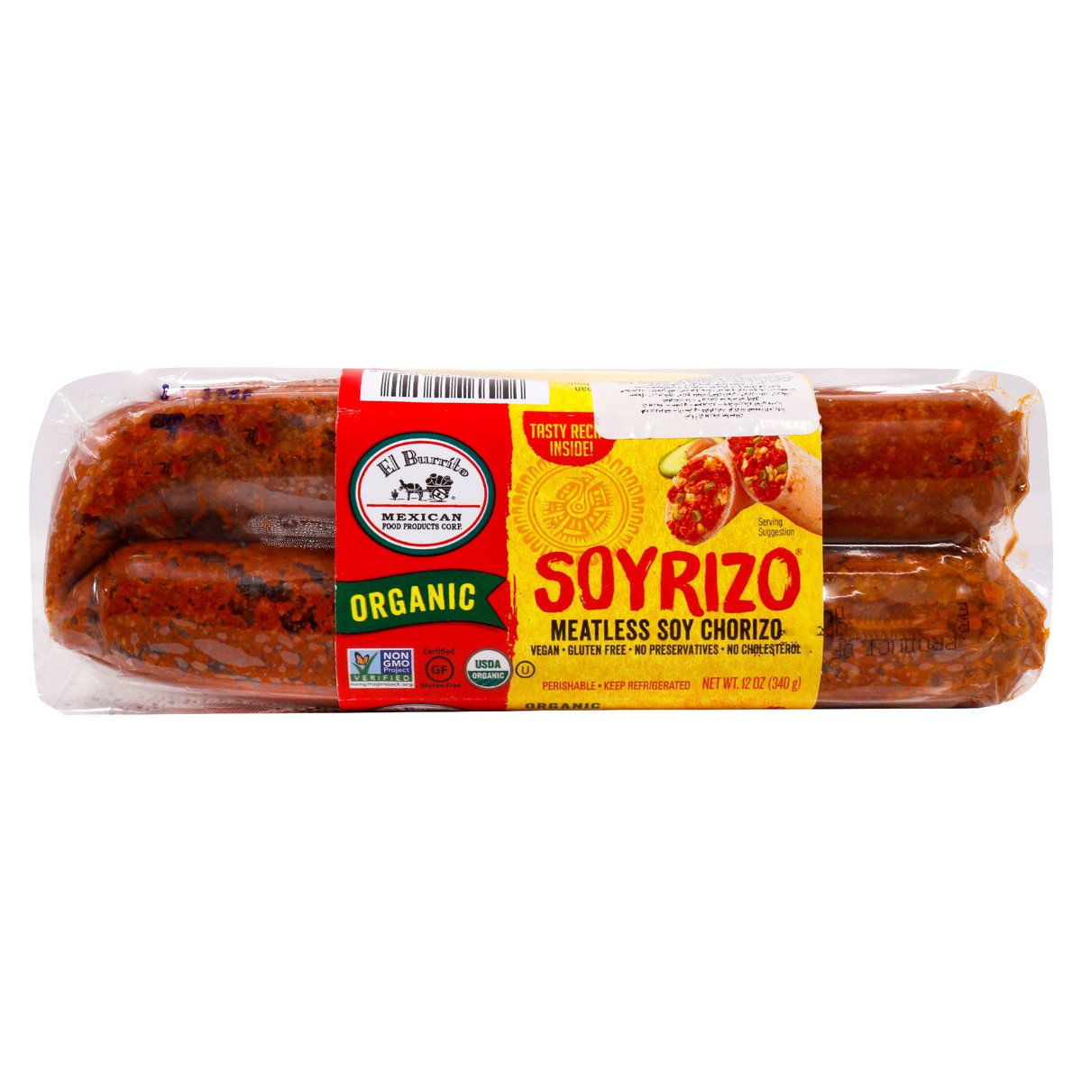 El Burrito Organic Soyrizo Meatless Chorizo 340g