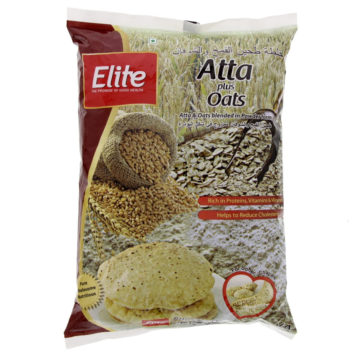 Buy Elite Atta Plus Oats 1 kg Online at Best Price | Flour | Lulu UAE in UAE