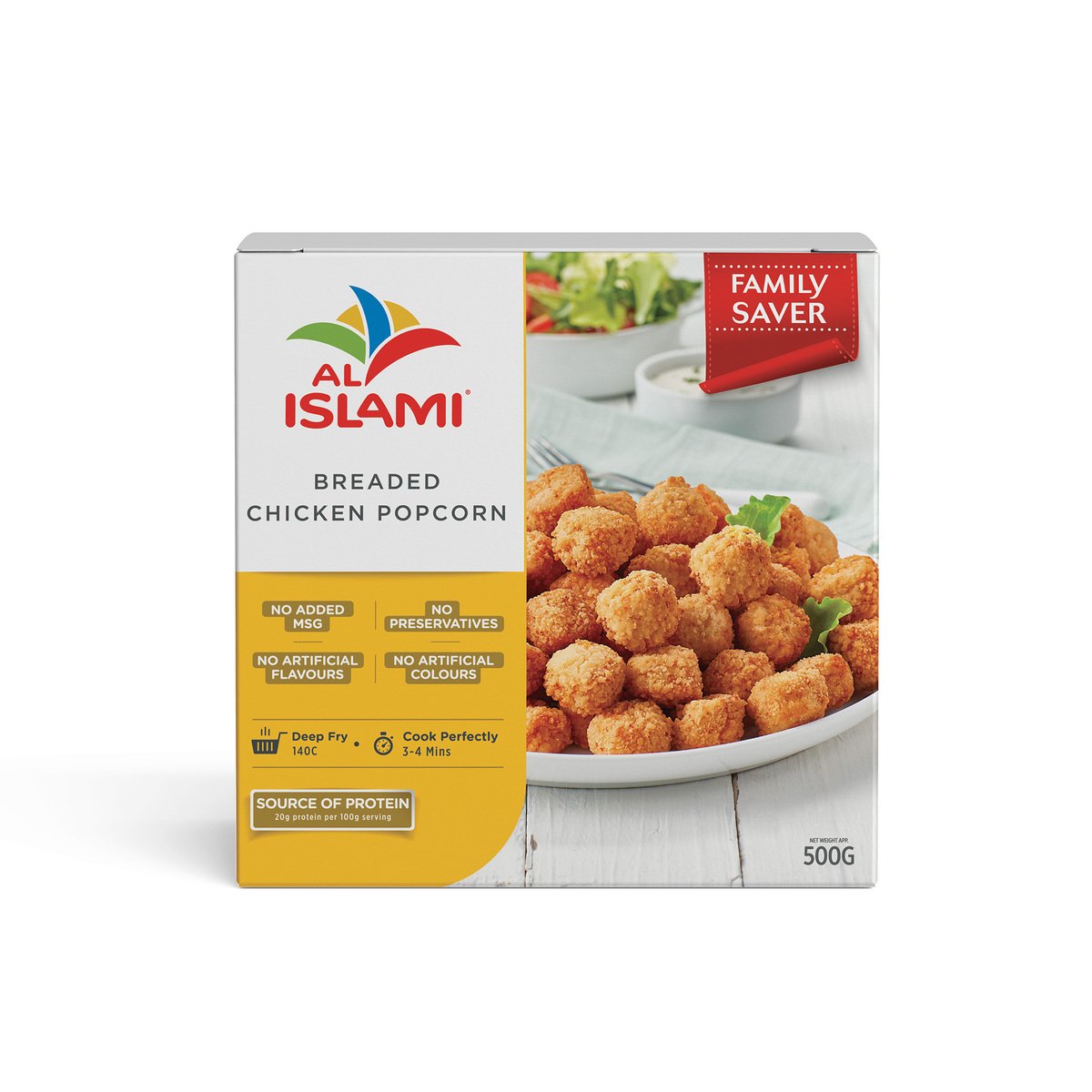 اشتري قم بشراء الإسلامي بوب كورن دجاج بالبقسماط 500 جم Online at Best Price من الموقع - من لولو هايبر ماركت Popcorns في الامارات