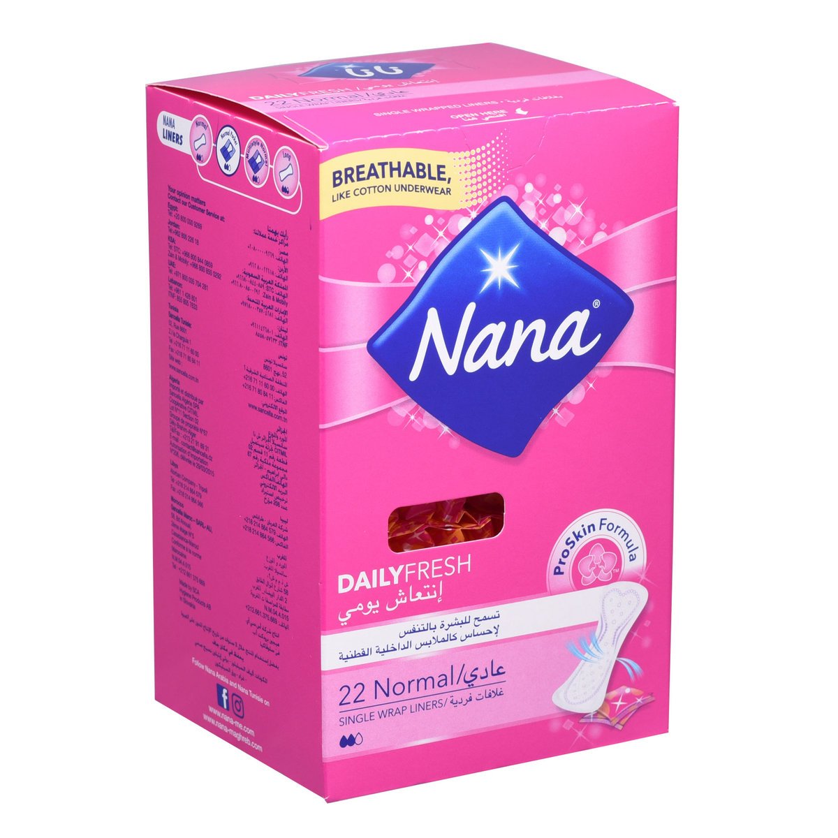 Nana Daily Fresh Normal Panty Liners 22pcs