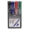 Faber-Castell Permanent Refillable Markers Wallet 4 Pieces Assorted