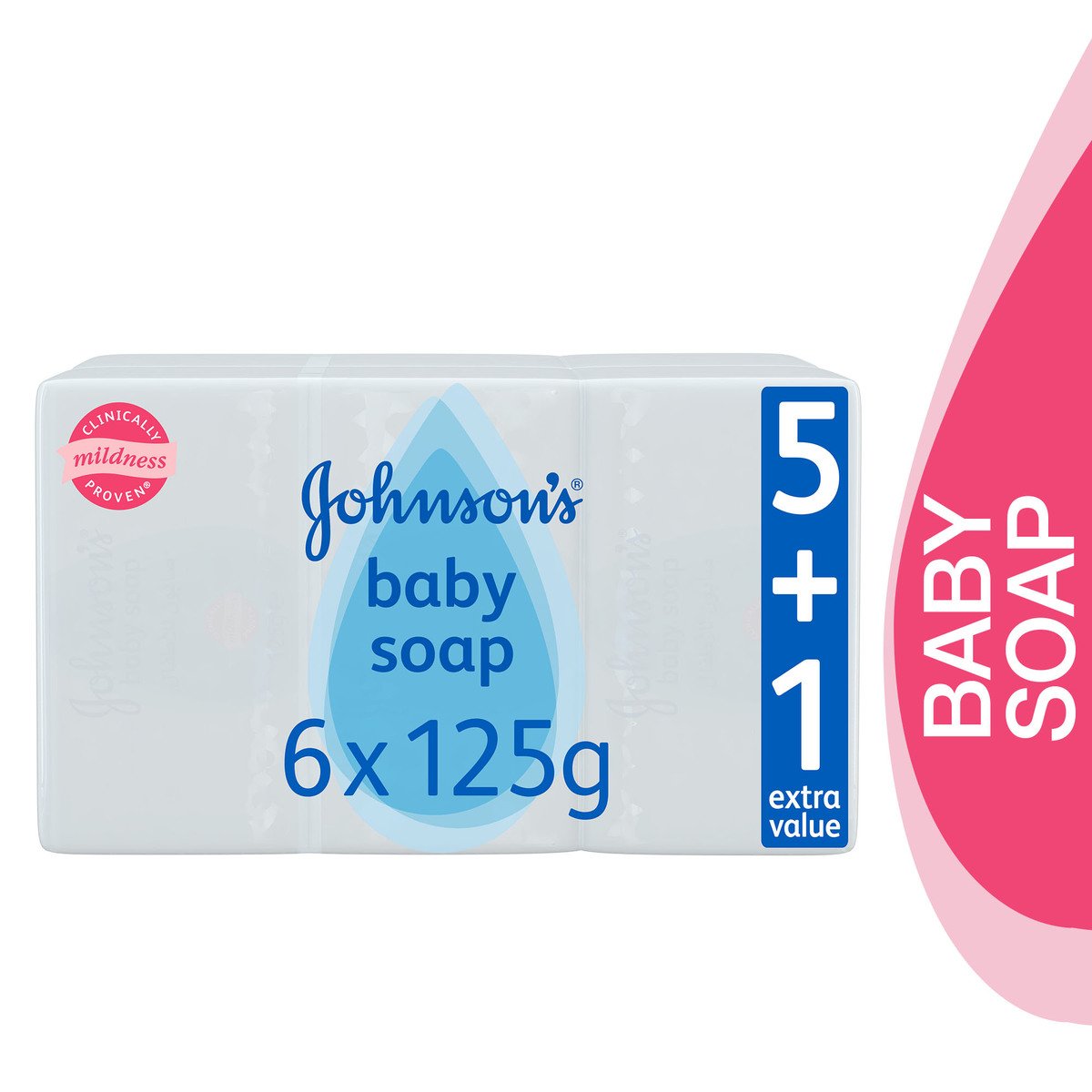 اشتري قم بشراء جونسون صابون للاطفال 6 × 125 جم Online at Best Price من الموقع - من لولو هايبر ماركت Baby Soap في الامارات