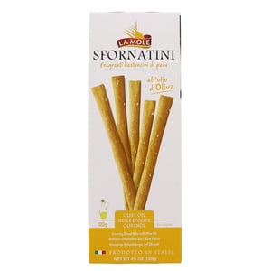La Mole Sfornatini Bread Sticks With Olive Oil 120 g