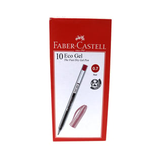 Faber Castell  Gel Pen Eco 0.7mm-10s Red