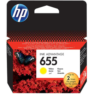 HP 655 Yellow Ink Cartridge CZ112AE