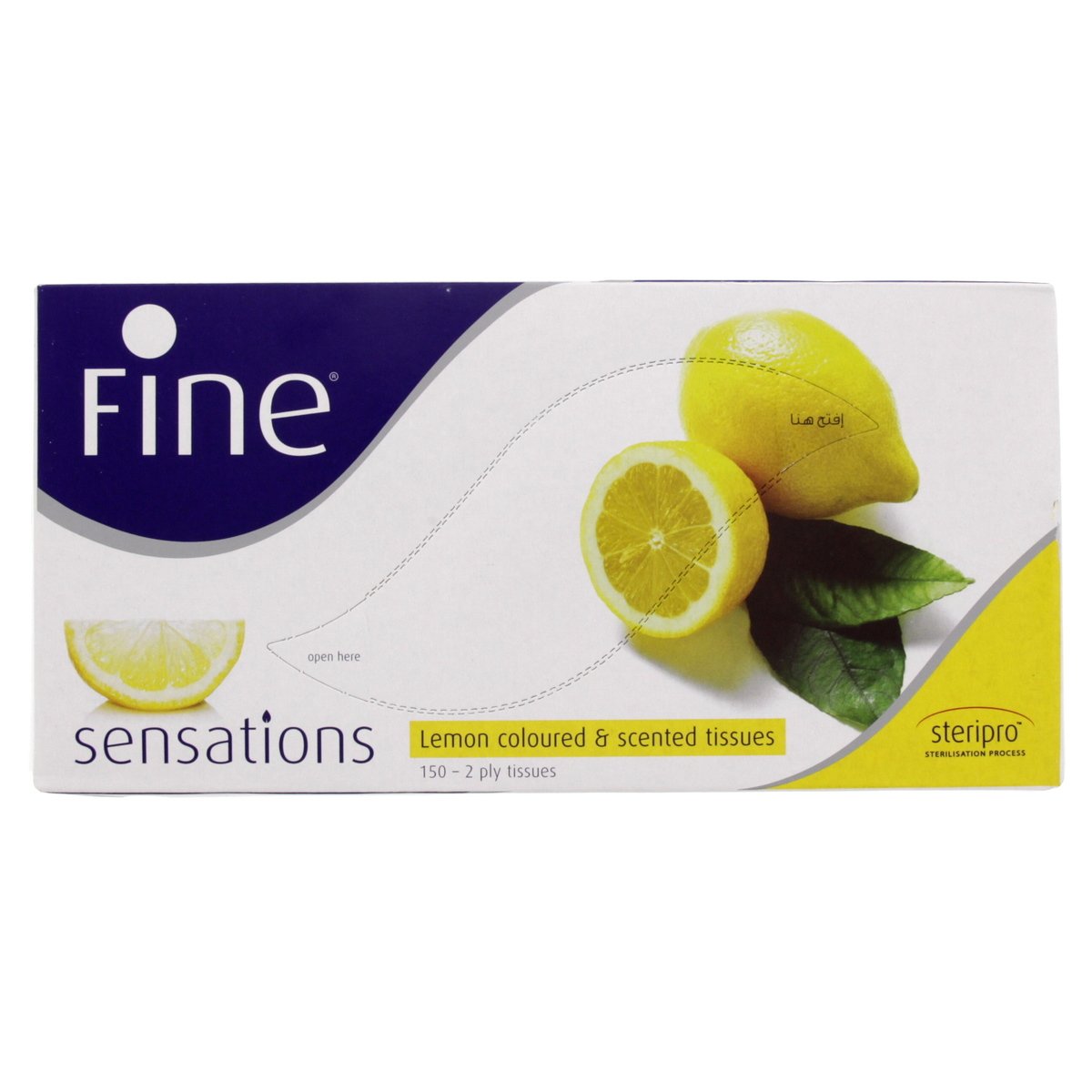 Fine Sensations Lemon Coloured & Scented Tissue 2 Ply 150'S x 3 Pieces