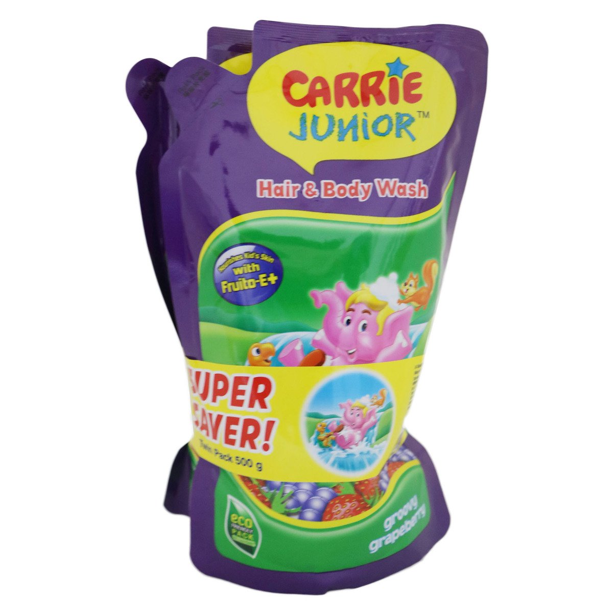 Carrie Junior Hair & Body Wash Groovy Grapeberry 2 x 500g