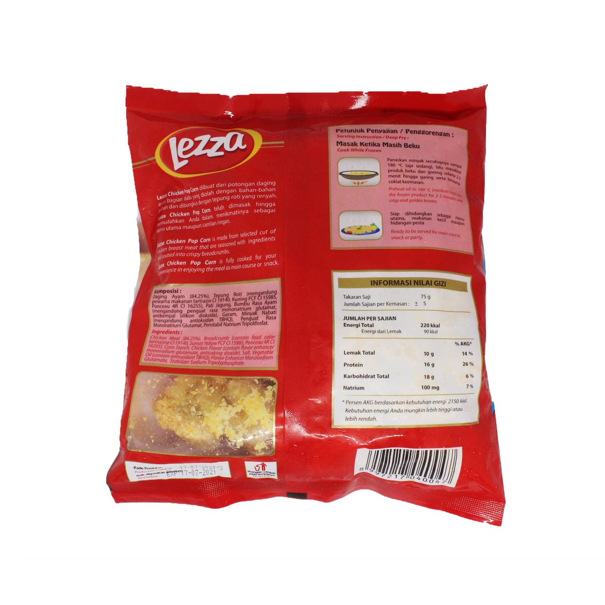 Lezza Chicken Pop Corn 400g