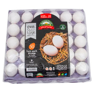 اشتري قم بشراء أوفا بلس بيض كبير جداً 30 حبة Online at Best Price من الموقع - من لولو هايبر ماركت White Eggs في الامارات