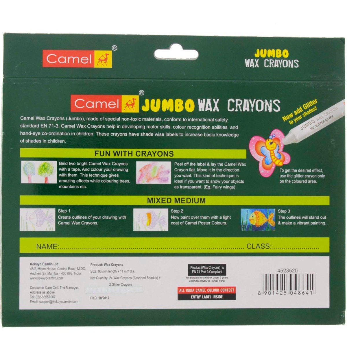Camel Jumbo Wax Crayon 24's 4523520