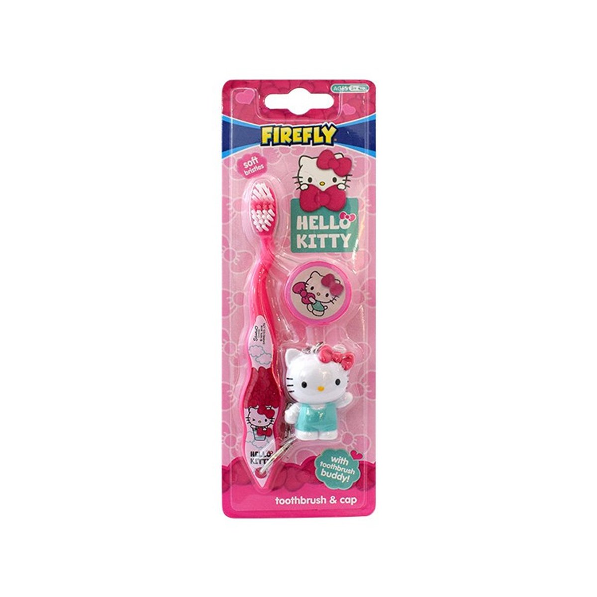 Firefly Hello Kitty Toothbrush W/Cap & Toy 1 pc