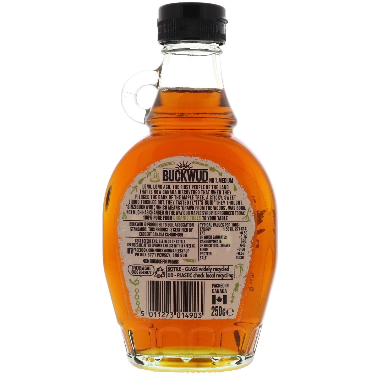 Buckwud Canadian Maple Syrup Organic 250 g