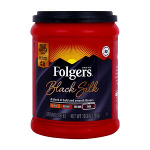 Folgers Black Silk Dark Ground Coffee 292g