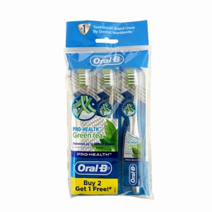 Oral B Tooth Brush Cross Action Green Tea 3pcs