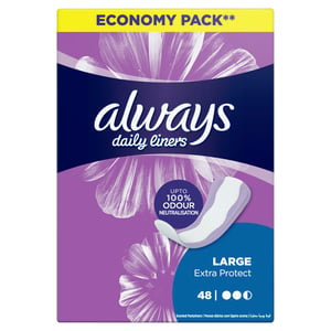 Always Daily Liners Extra Protect Large 48pcs 