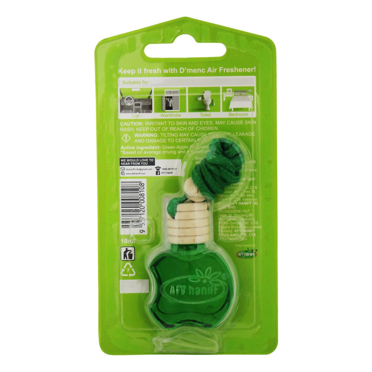 Afy Haniff Green Apple D’Menc Air Freshener 10ml