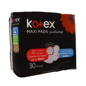 Kotex Maxi Pads Normal + Wings 30pcs