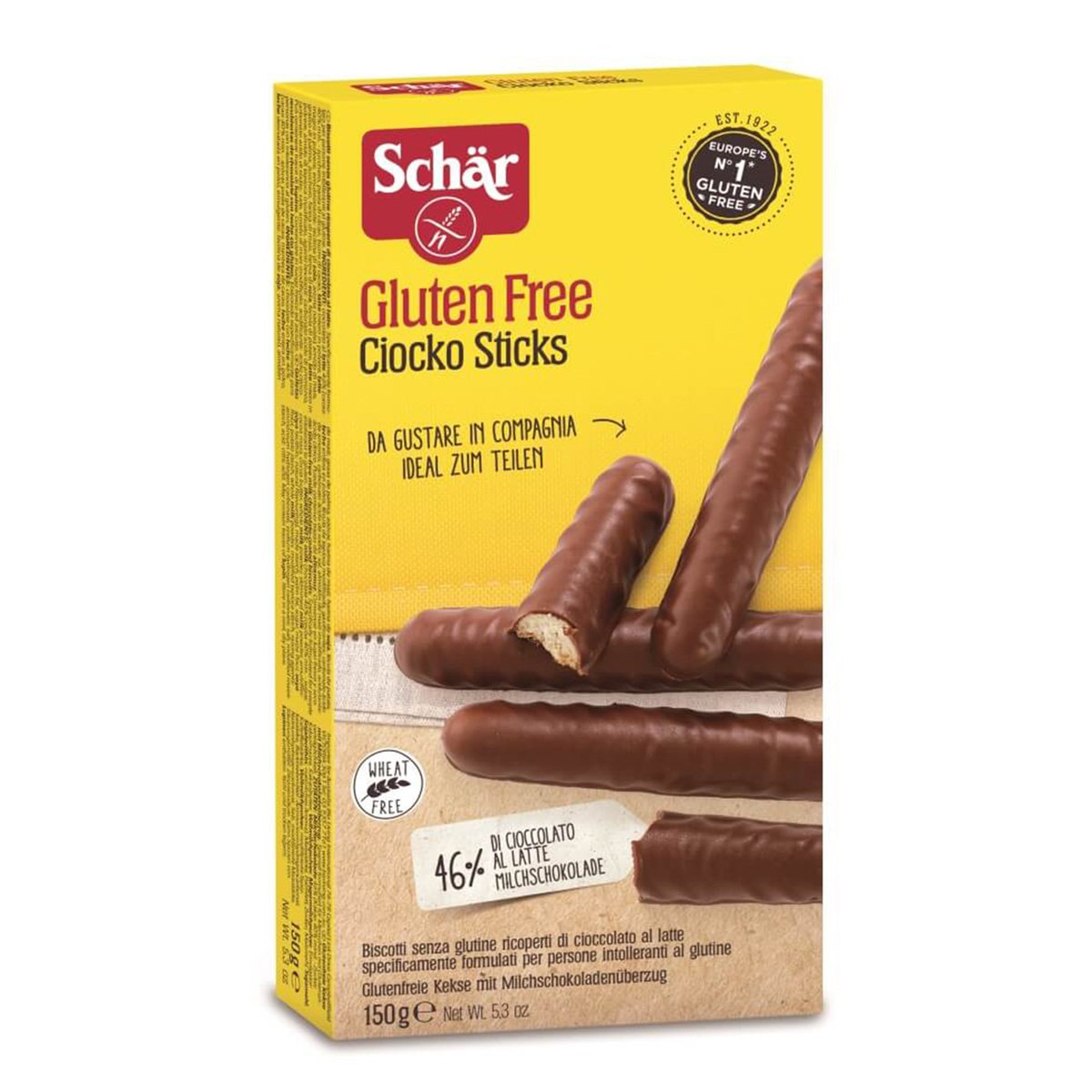Schar Gluten Free Ciocko Stick 150g