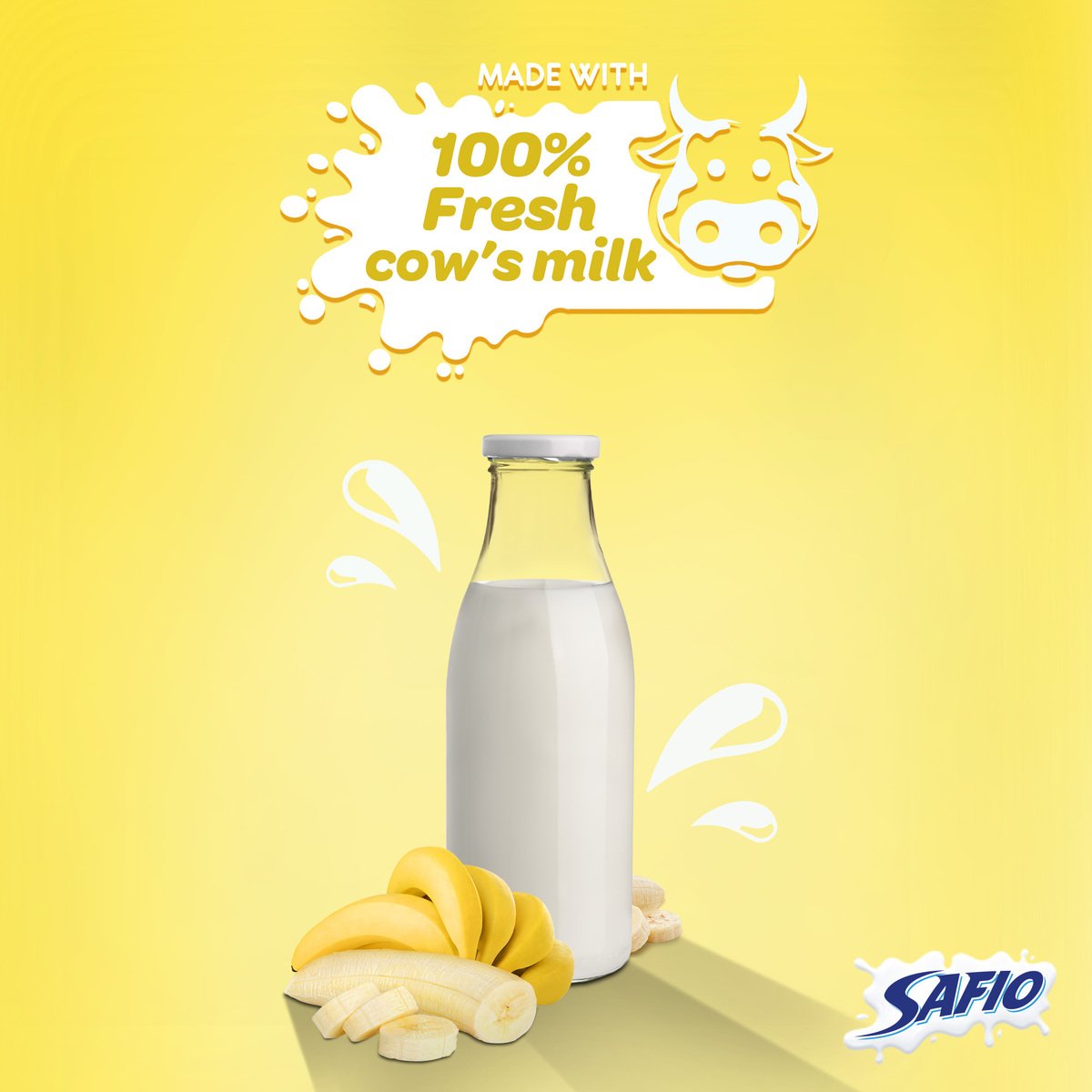 Safio UHT Milk Banana Flavor 125ml