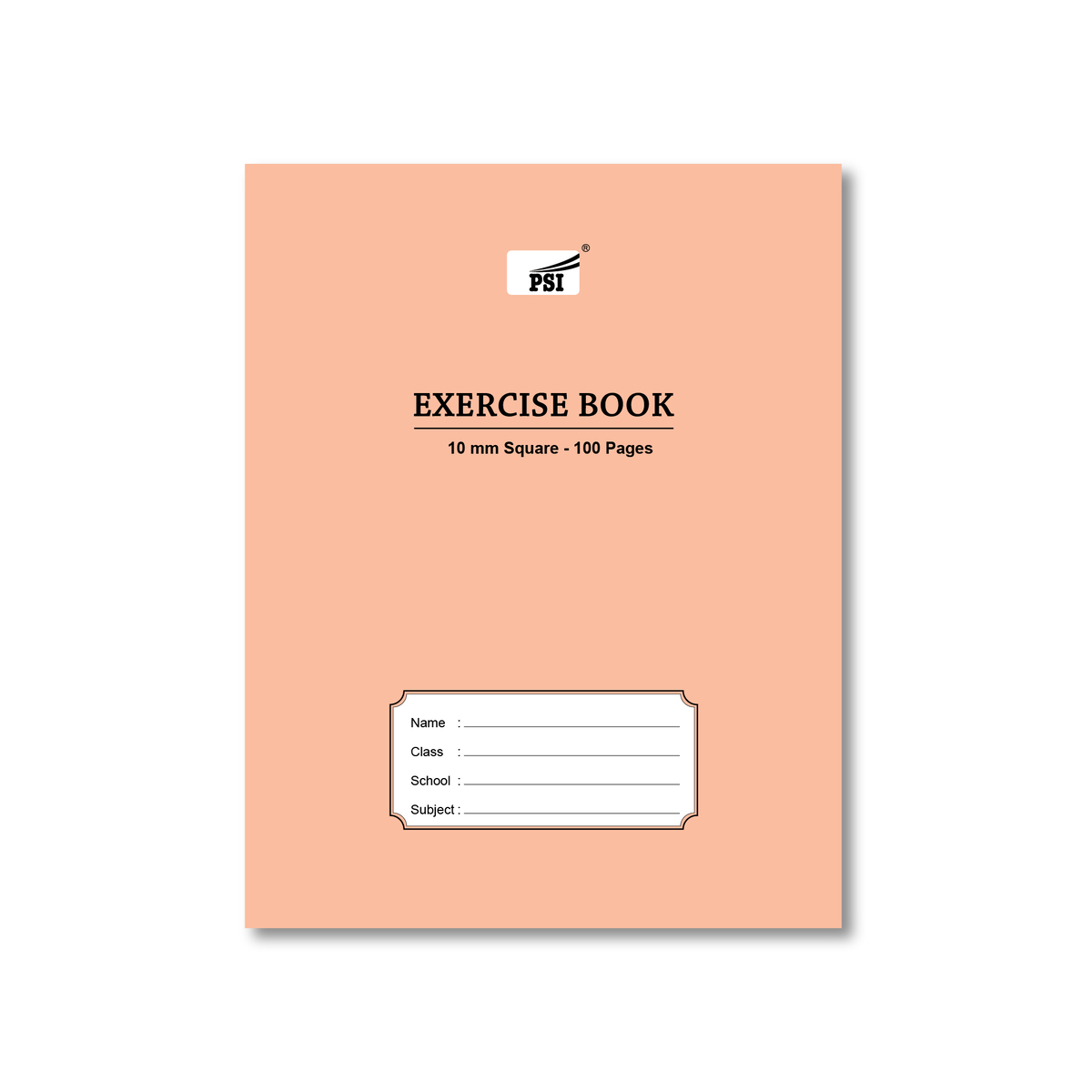 PSI Exercise Book 10mm Square 100 Pages 4LM100
