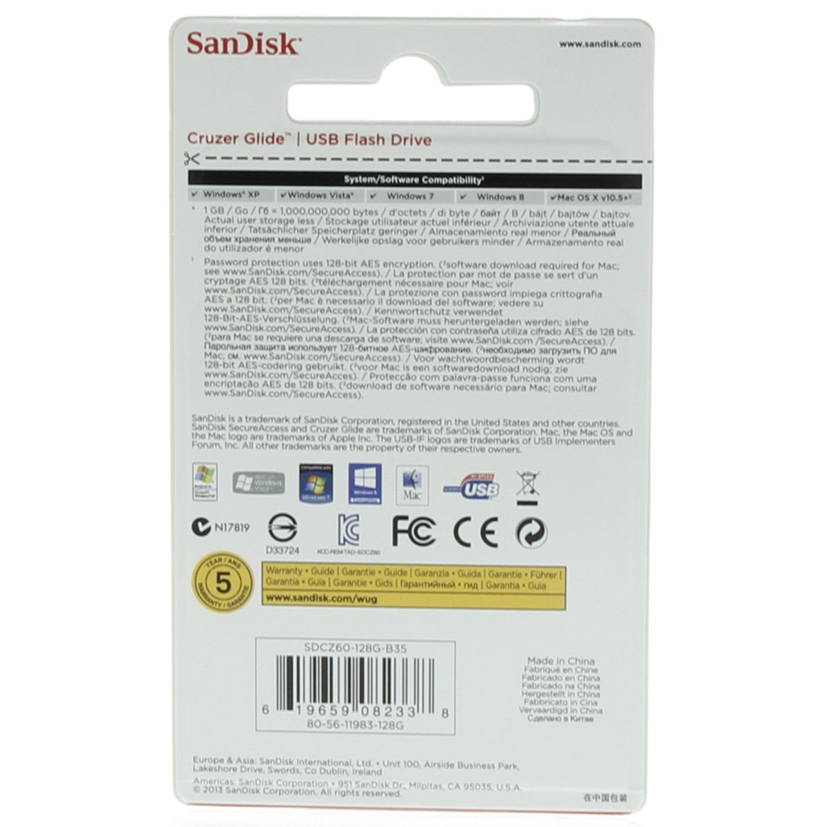 Sandisk FlashDriveCruzer CZ60-B35 128GB