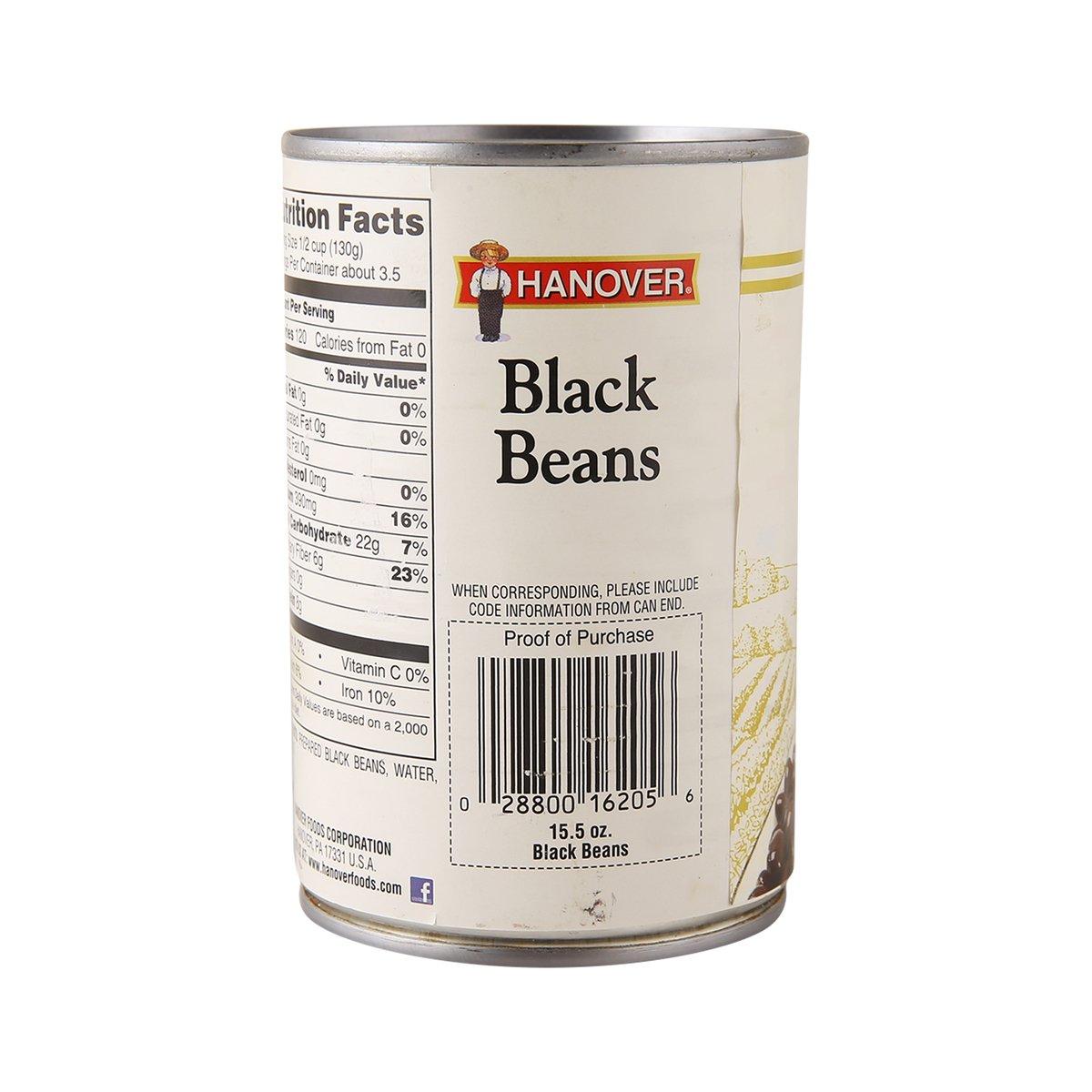 Hanover Black Beans 439g