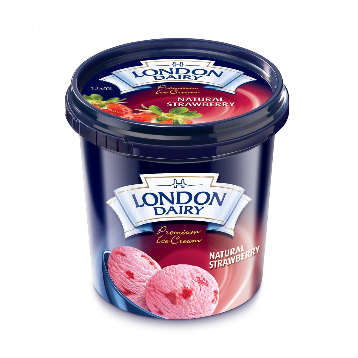 London Dairy Natural Strawberry Ice Cream 125 ml