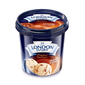 London Dairy Pralines & Cream Ice Cream 125 ml