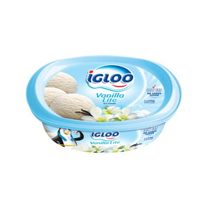 Buy Igloo Lite Vanilla Ice Cream 1 Litre Online at Best Price | Ice Cream Take Home | Lulu Kuwait in Kuwait