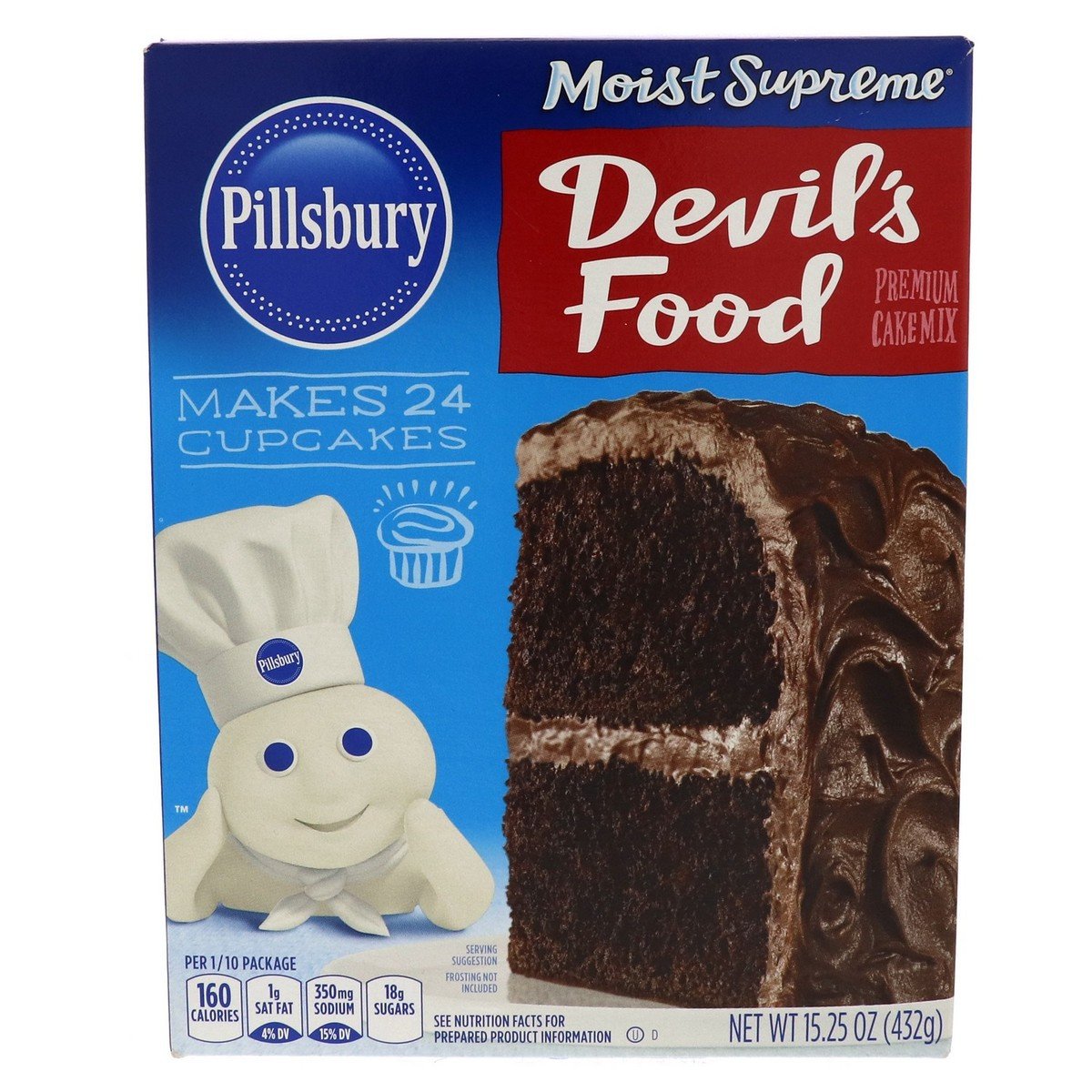 Pillsbury Moist Supreme Devil's Food Premium Cake Mix 432 g