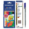 Staedtler HB Pencil 12pc + Colour Pencil 12pc + Pen