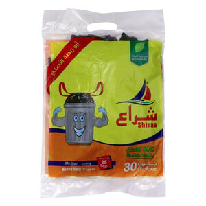 Shiraa Garbage Bags Heavy Duty Biodegradable 30 Gallons Size Medium 25pcs