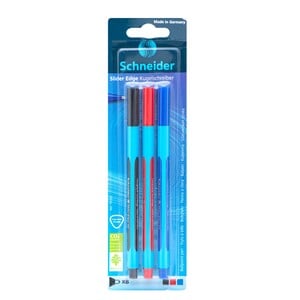 Schneider Slider Edge Ballpoint Pen 75200 3's Assorted Color
