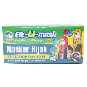 Fit U Mask H/L F/m Hijab Box 50s