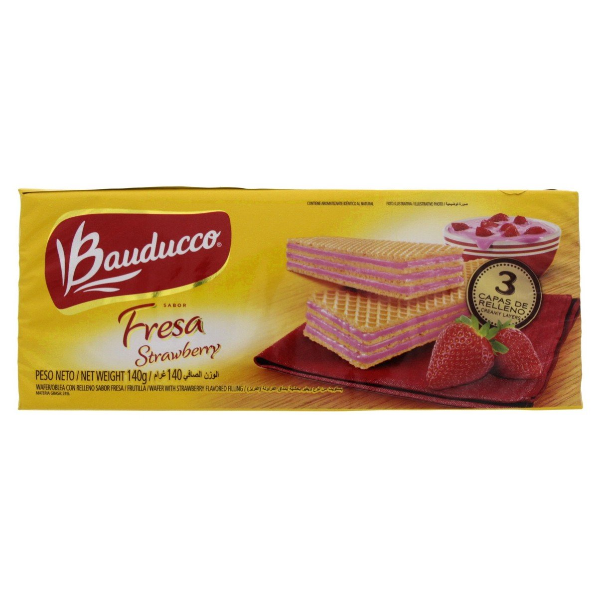 Bauducco Strawberry Flavor Wafer 140 g