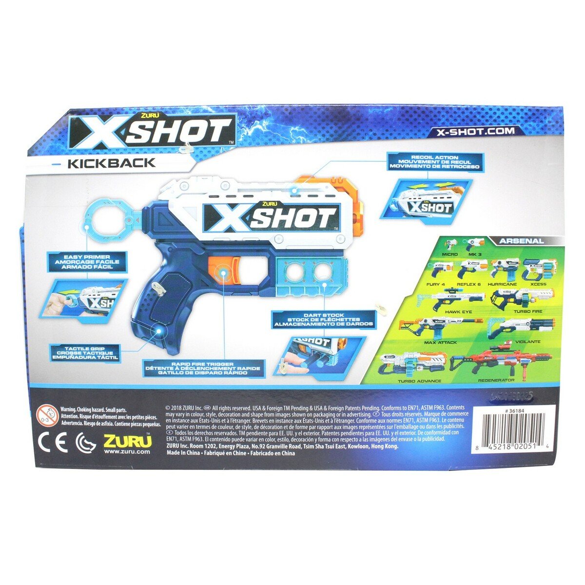 Emco X-Shot Kickback 8 Darts 36184