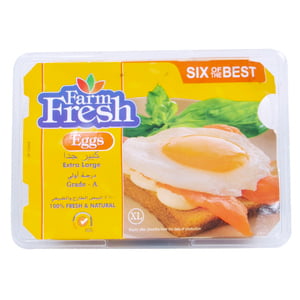 Farm Fresh White Eggs Extra Large 6pcs