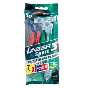 Laser Sport 3 Triple Blade Disposable Razor 7 + 3