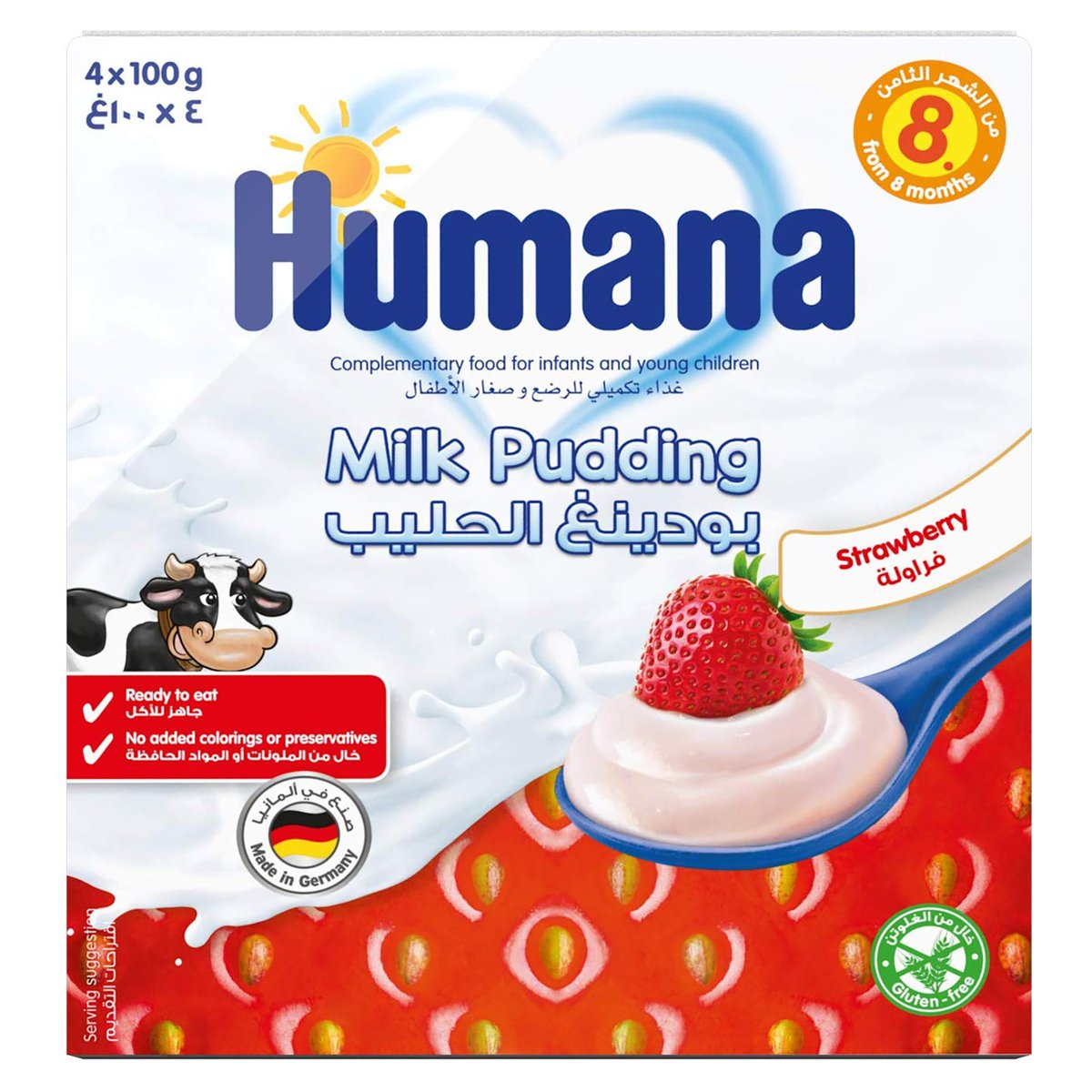 Humana Milk Dessert Strawberry 400 g