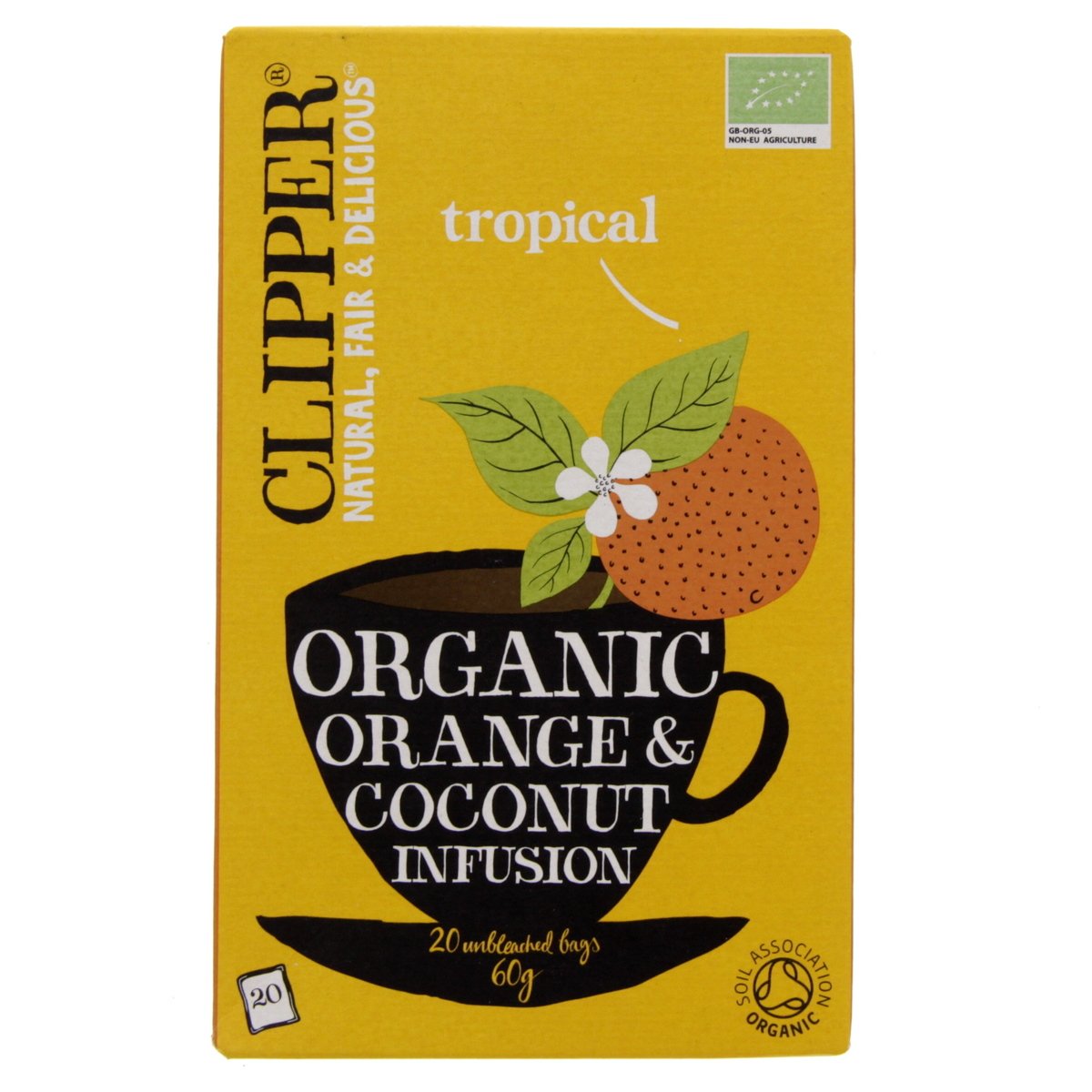 Clipper Organic Orange And Coconut Infusion 60g