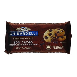 Ghirardelli Premium Baking 60% Cacao Bittersweet Chocolate Chips 283g